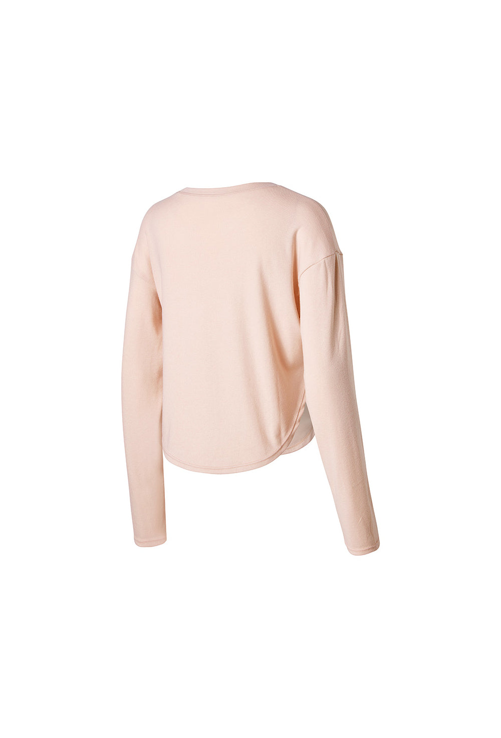 Easy Round Crop Long Sleeve - Soft Pink
