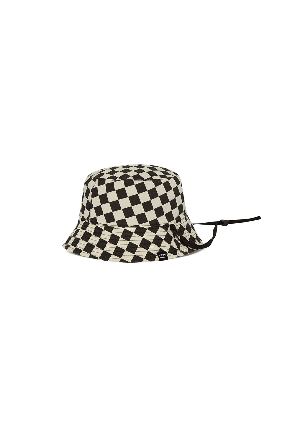 Checker Reversable Bucket Hat - Black