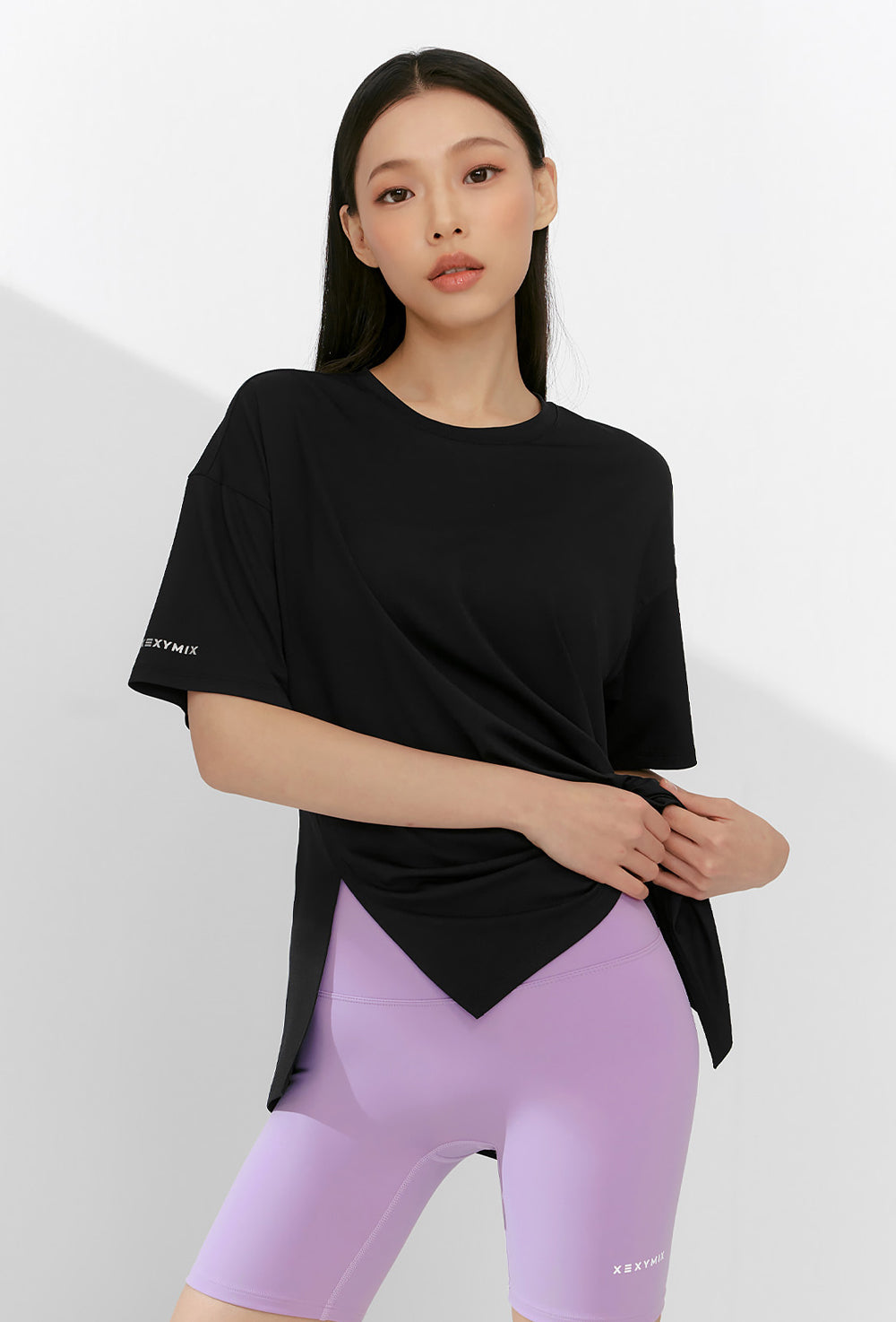 Ice Feather Light 2.0 Unbalanced Loose Fit Short Sleeve - Black