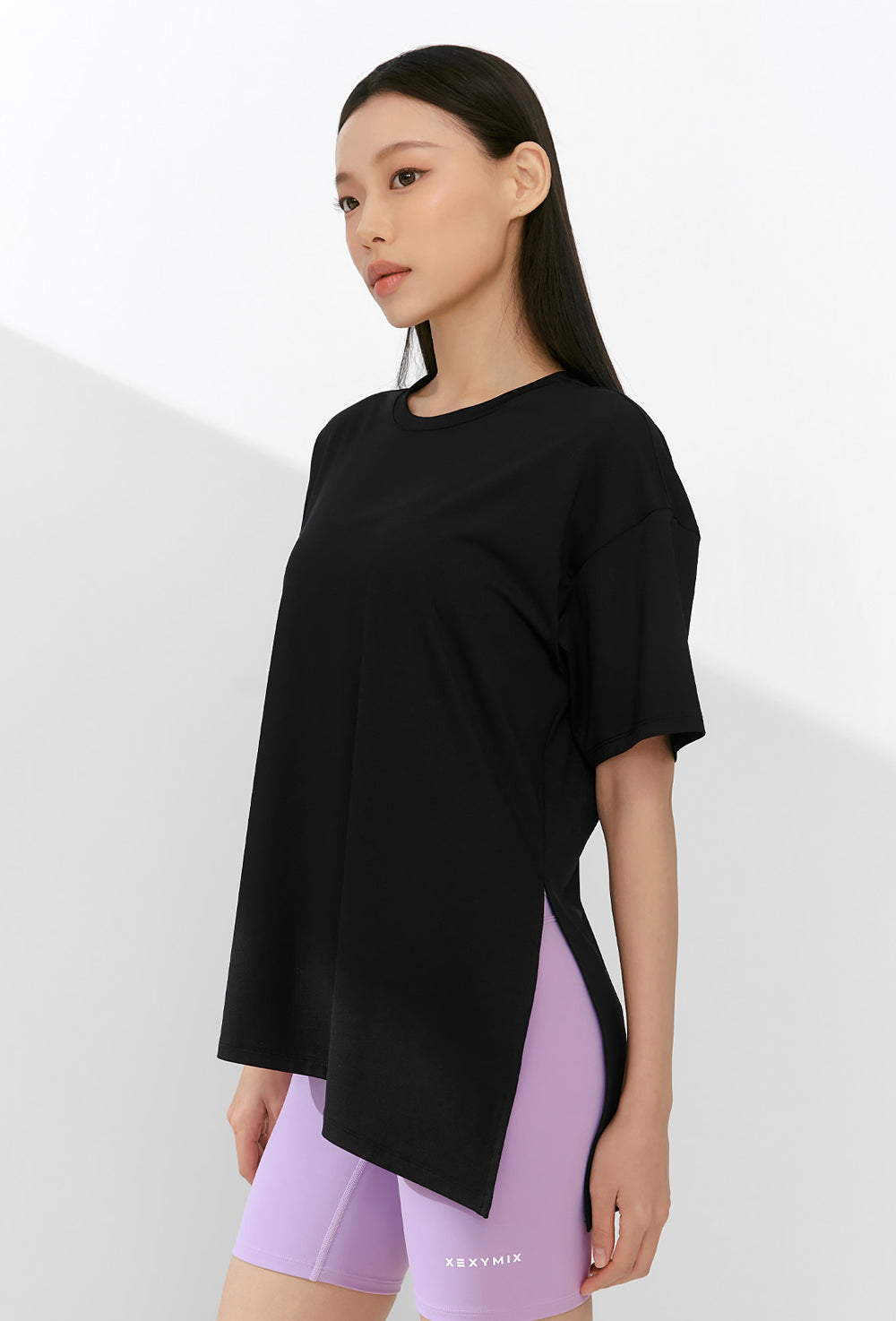 Ice Feather Light 2.0 Unbalanced Loose Fit Short Sleeve - Black