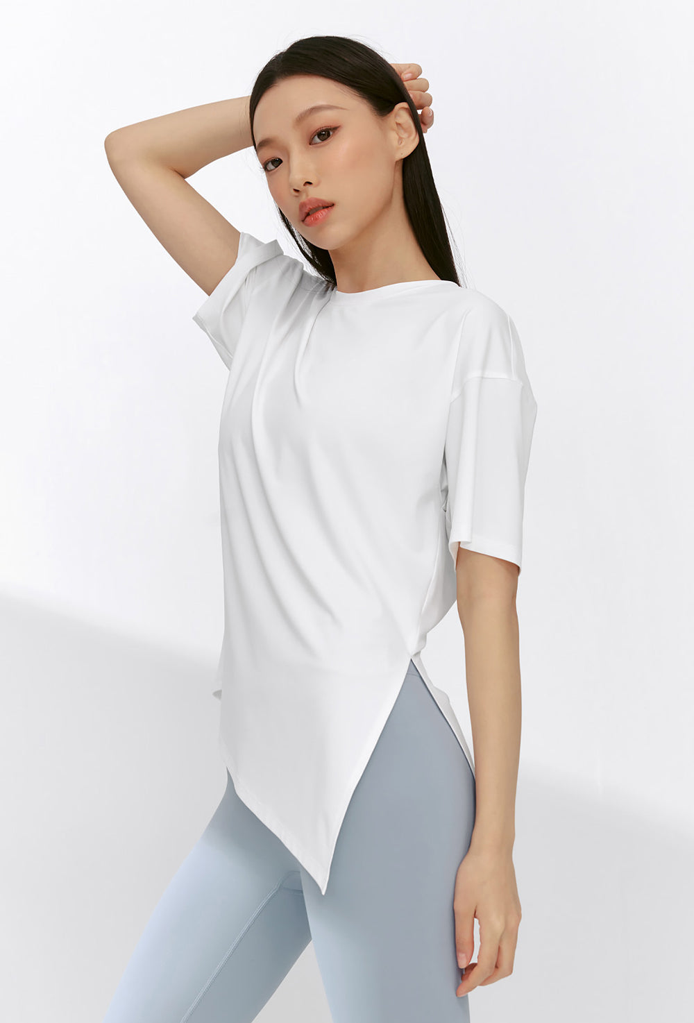 Ice Feather Light 2.0 Unbalanced Loose Fit Short Sleeve - Ivory