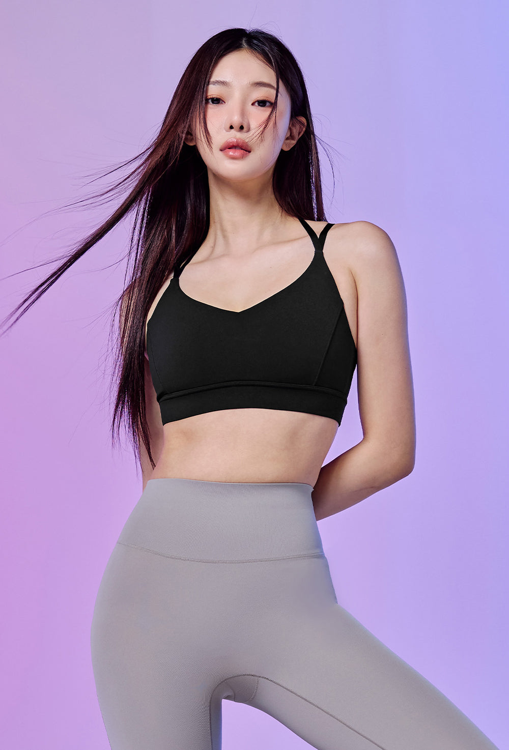Black Label Signature 360N Two-Way Strap Bra Top - Black