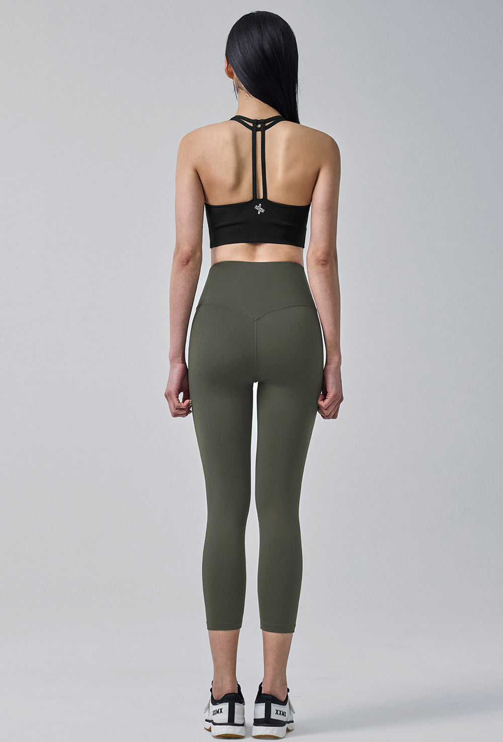 Black Label Signature Power Rise Double Halter Neck Bra Top - Black