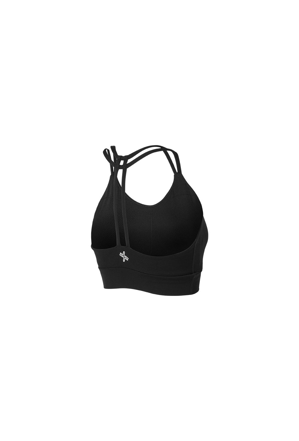 Black Label Signature Power Rise Double Halter Neck Bra Top - Black