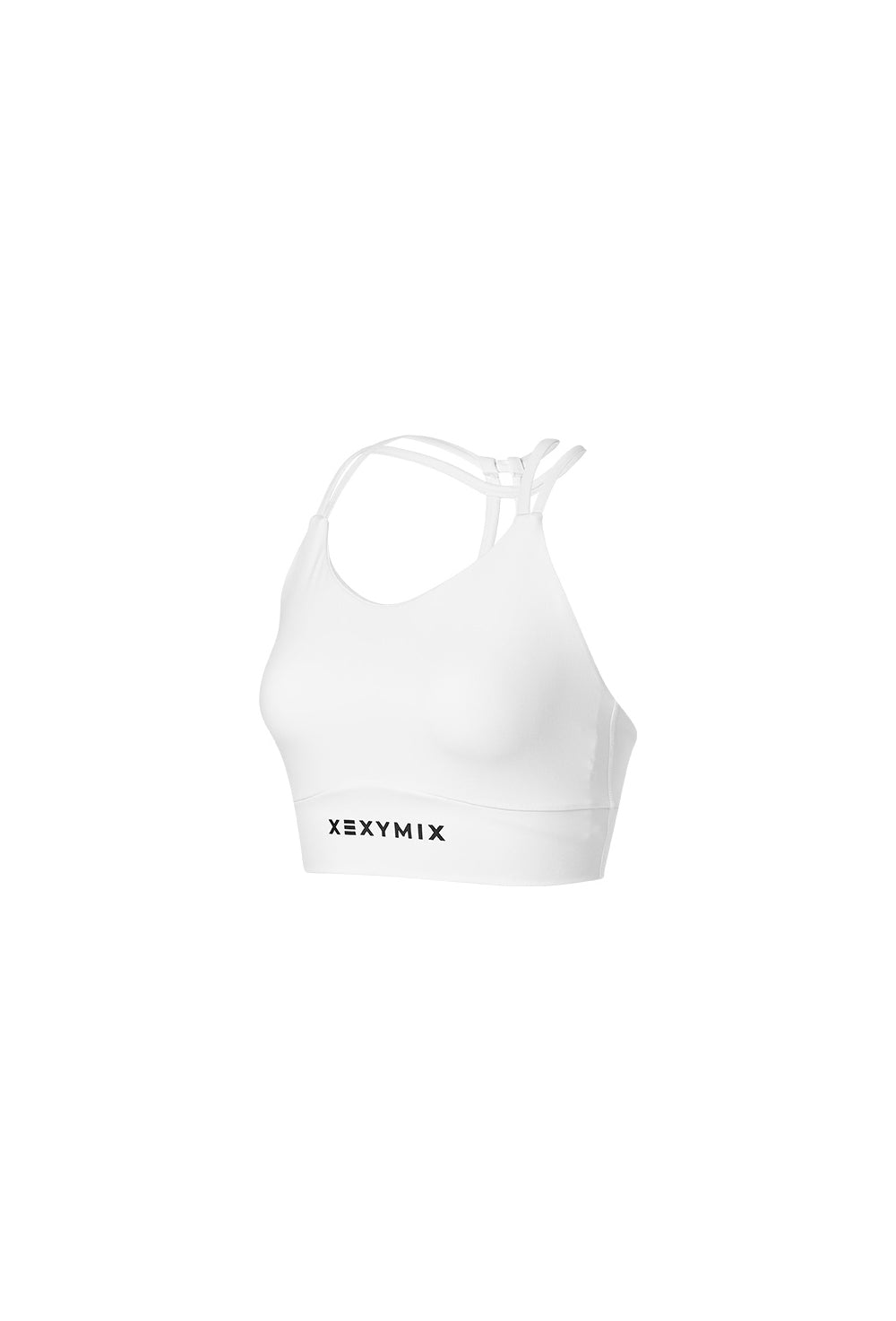Black Label Signature Power Rise Double Halter Neck Bra Top - Ivory