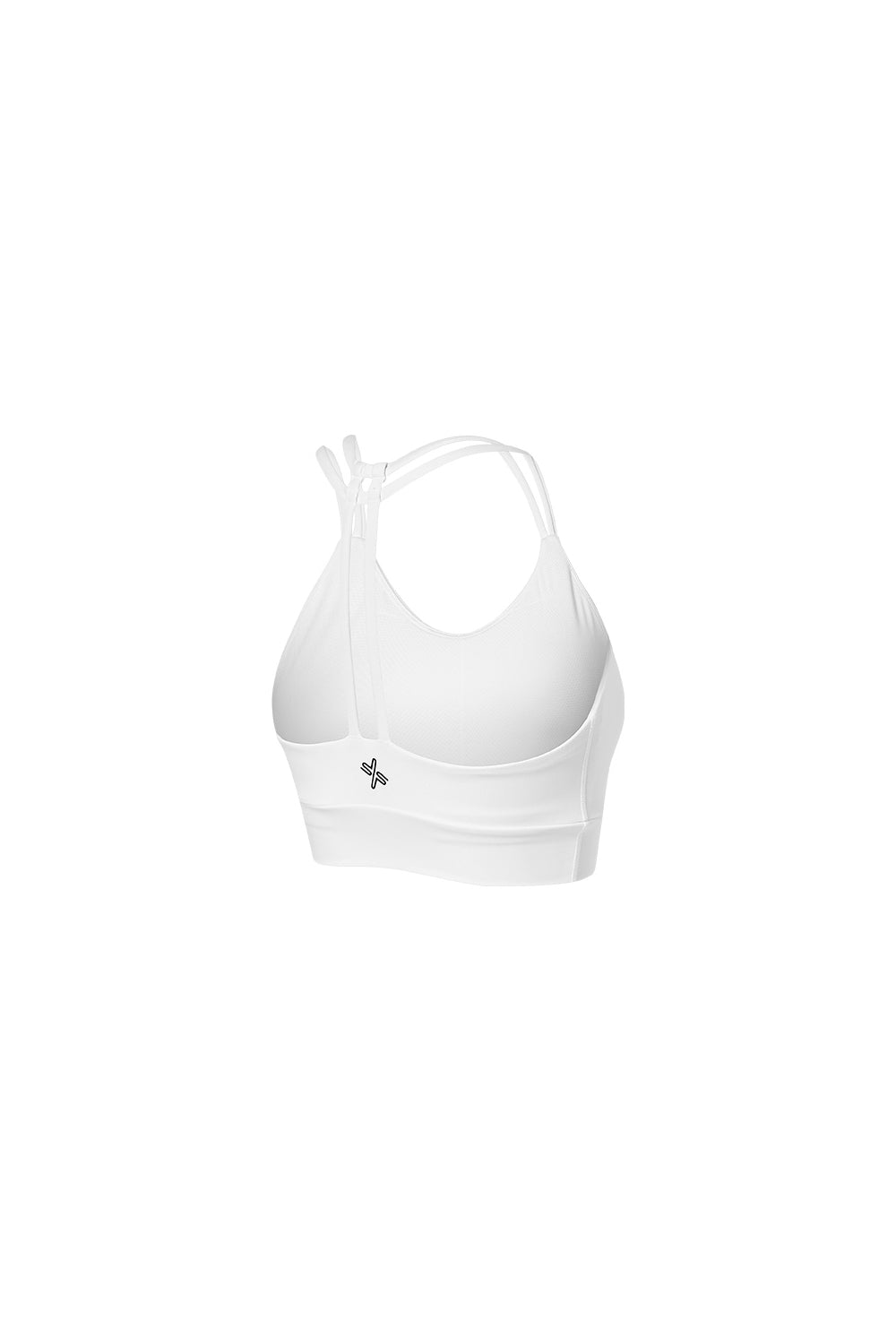 Black Label Signature Power Rise Double Halter Neck Bra Top - Ivory