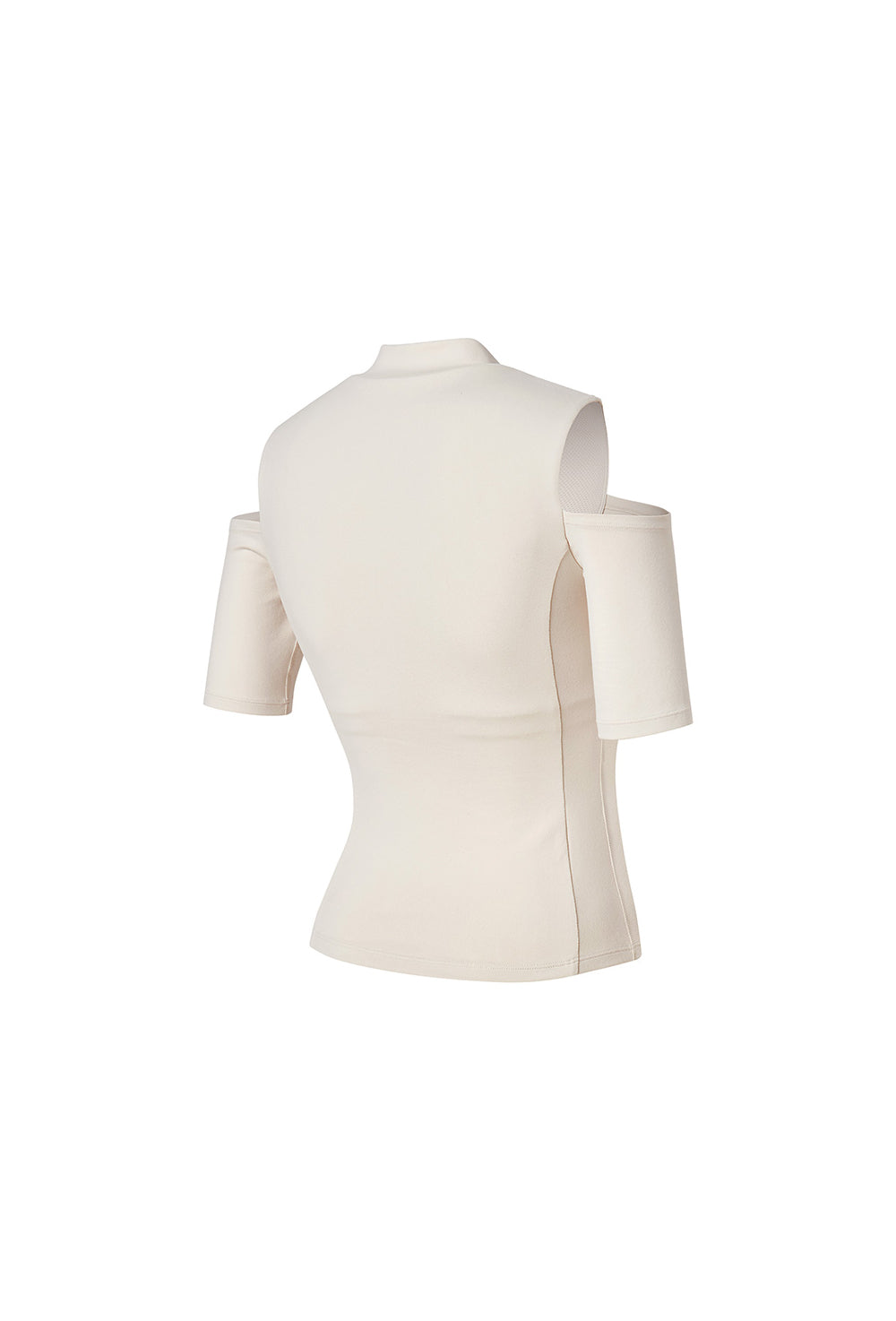Cotton-Like Shoulder Cut-Out Sleeve - Cloudy Cream