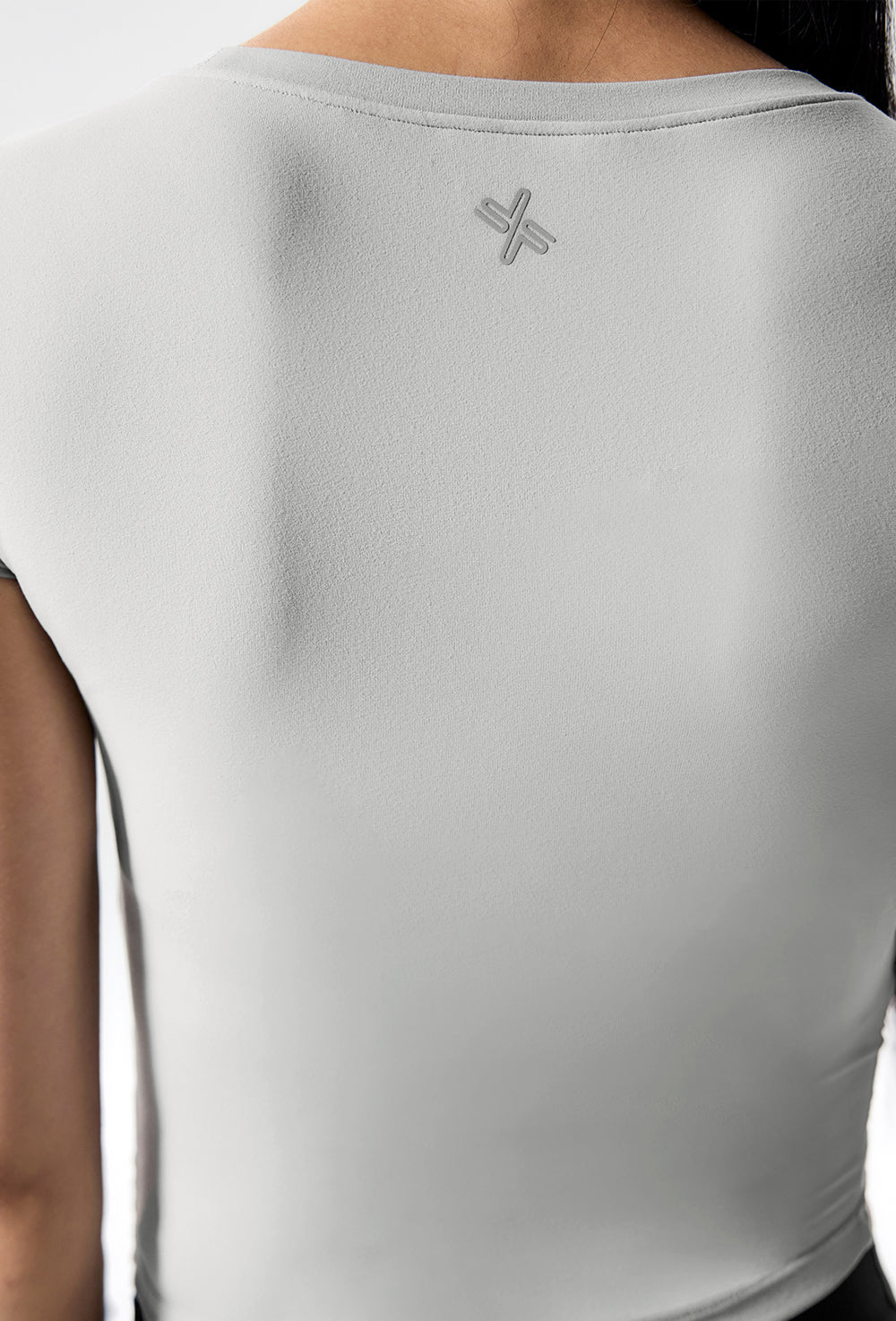 Cotton-like Cross Mesh Sleeve - Velvet Gray