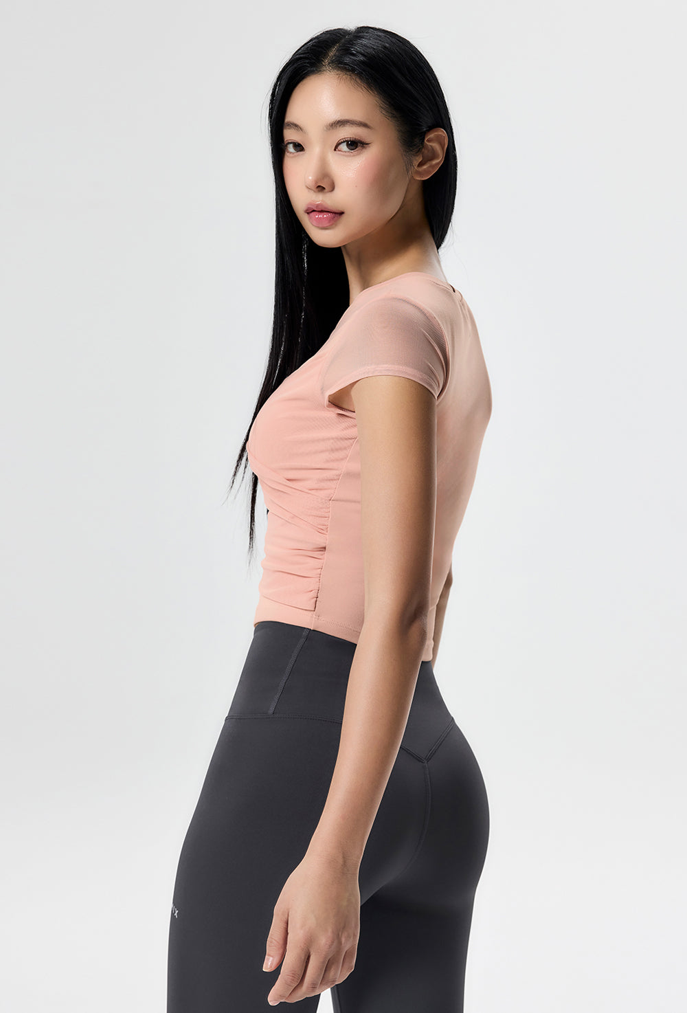 Cotton-like Cross Mesh Sleeve - Pretty Pink