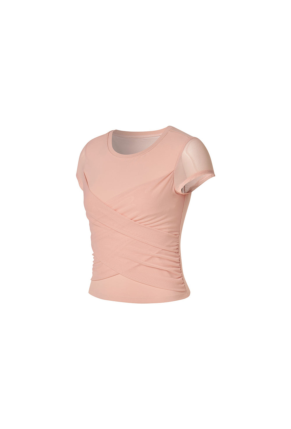Cotton-like Cross Mesh Sleeve - Pretty Pink