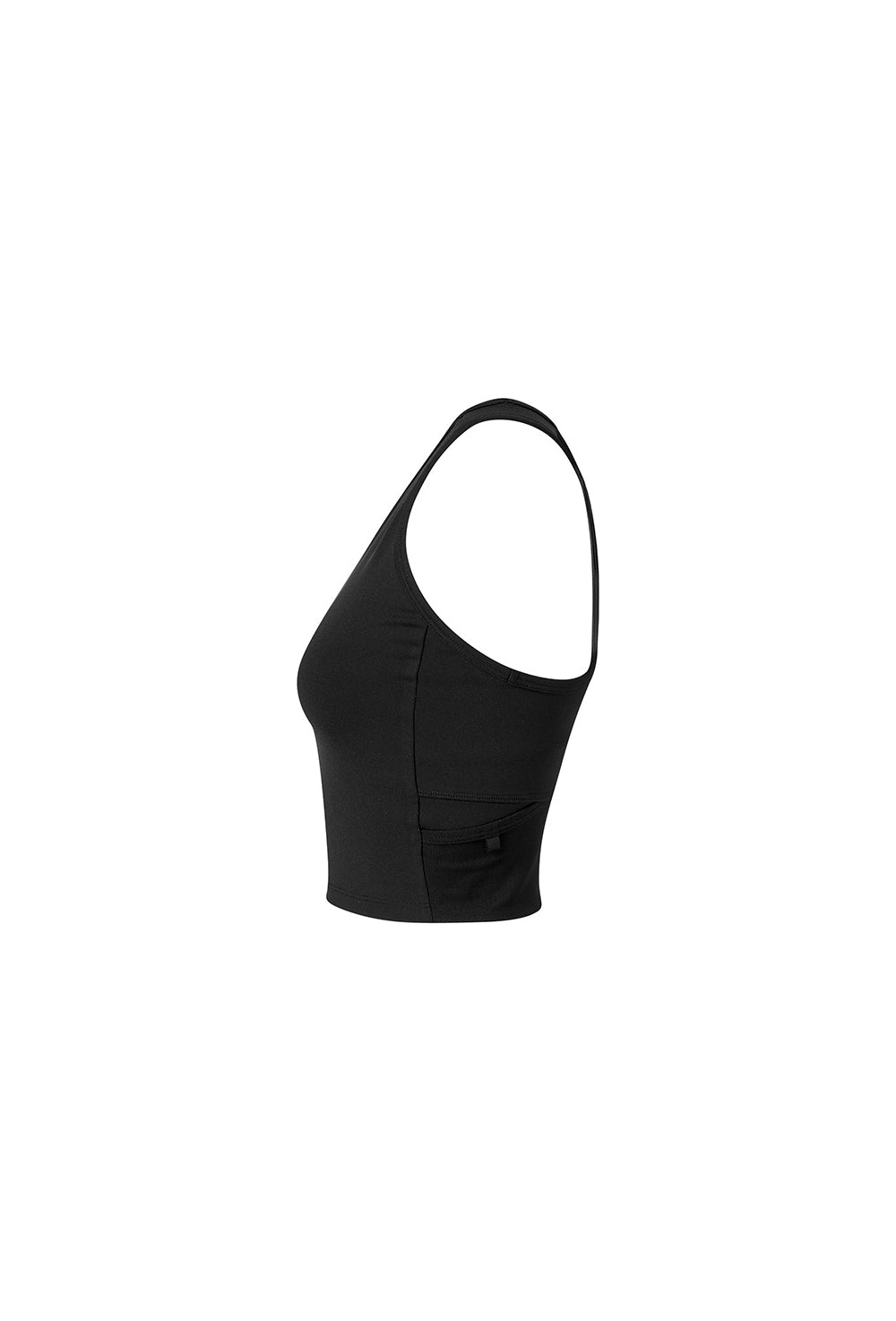 RX Comfort Fine Mesh Pocket Crop Top - Black