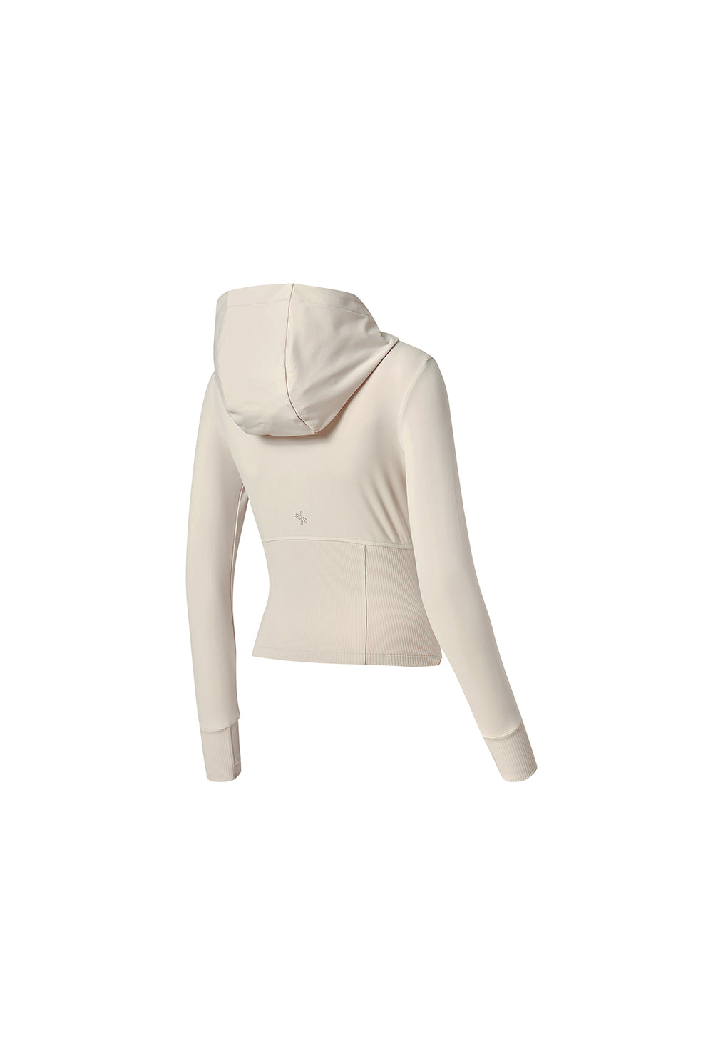 Soft Lip Mix Hood Zip up Jacket - Sand Swan