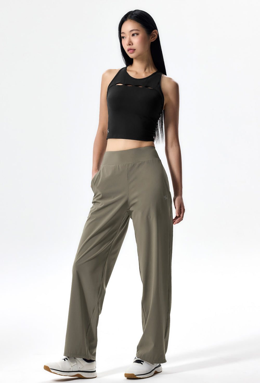 Light Tension Straight Pants - Faded Khaki