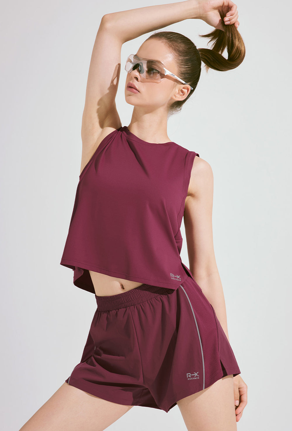 RX Mesh Mix Sleeveless - Burnt Wine