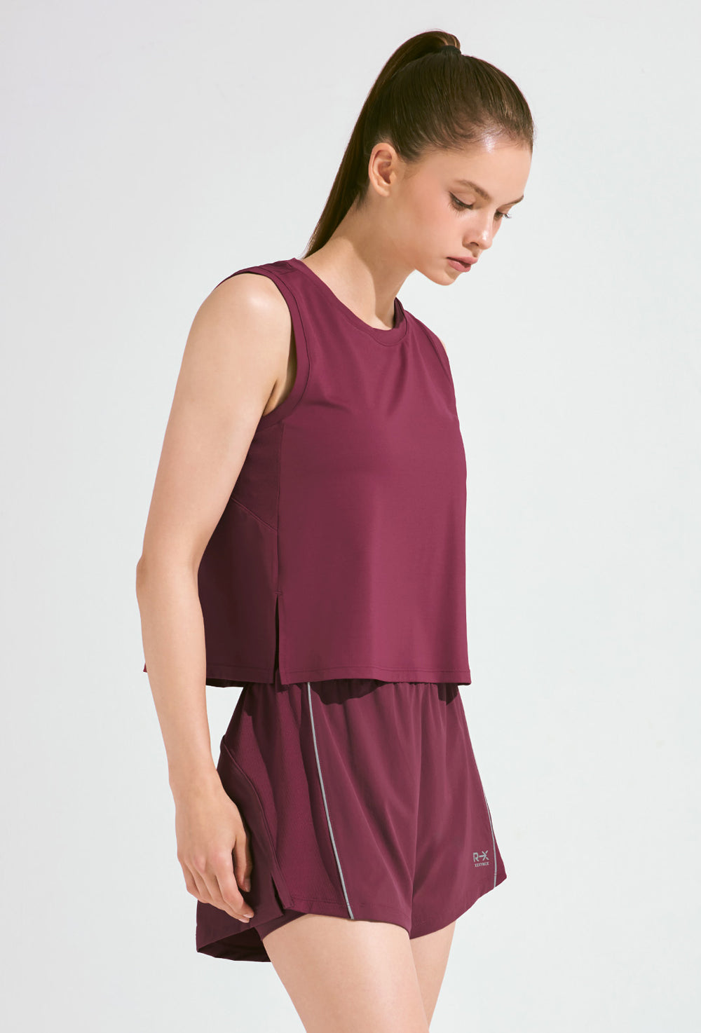 RX Mesh Mix Sleeveless - Burnt Wine