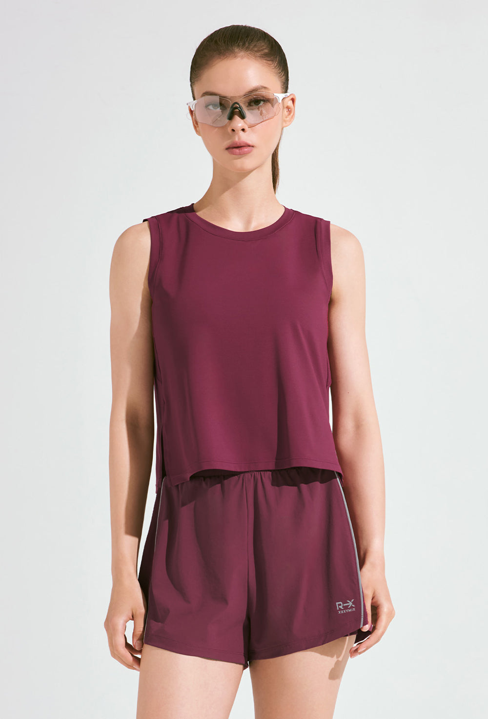 RX Mesh Mix Sleeveless - Burnt Wine