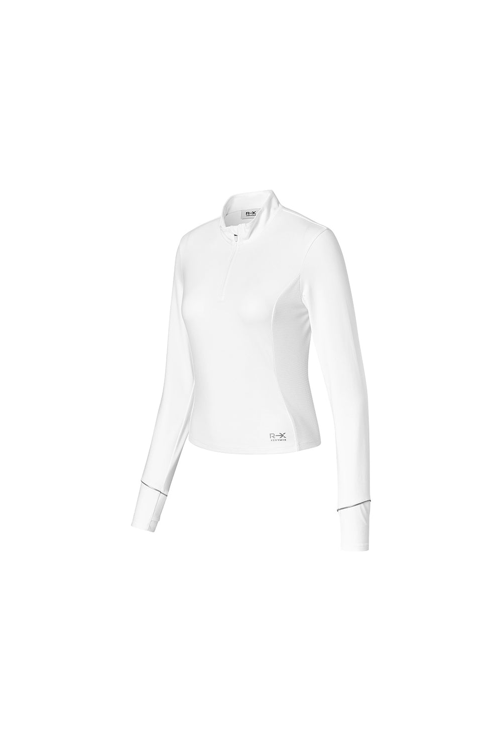 RX Brushed Fingerhole Half Zip-Up - Ivory