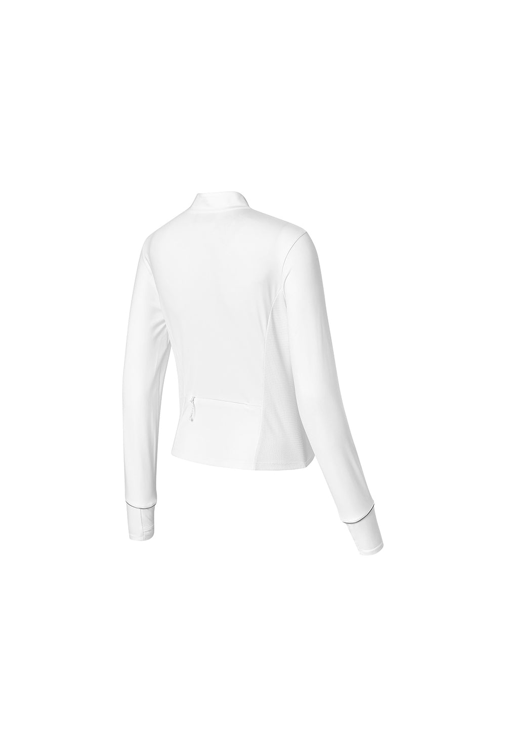 RX Brushed Fingerhole Half Zip-Up - Ivory