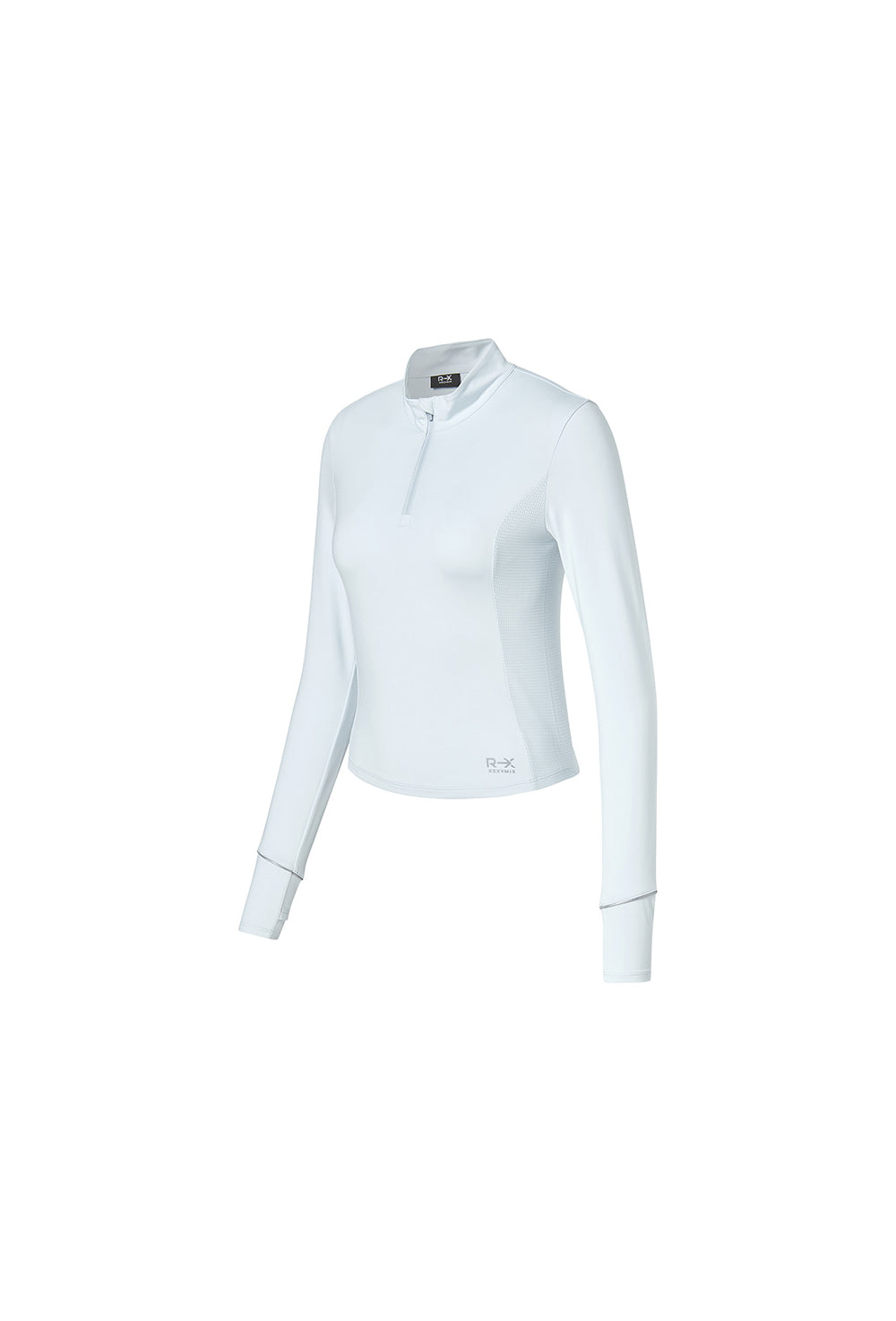 RX Brushed Fingerhole Half Zip-Up - Ice Sky