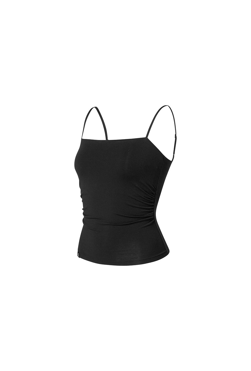 More Smooth Shirring Tank Top - Black