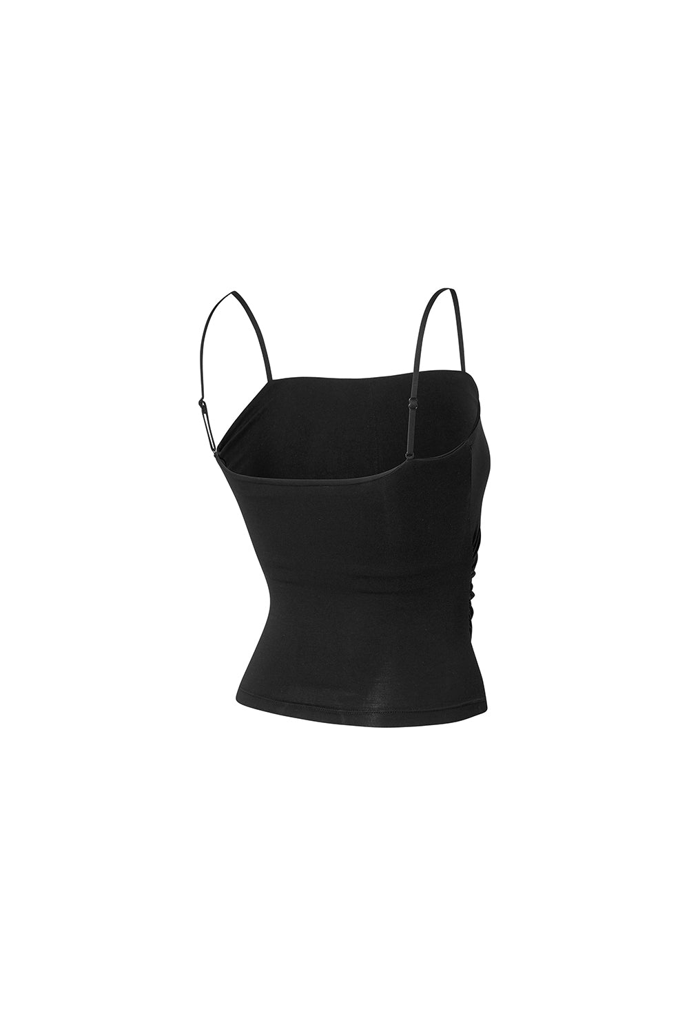 More Smooth Shirring Tank Top - Black