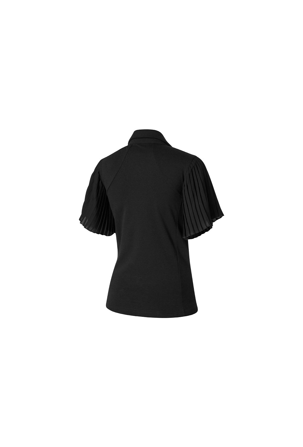Pleated Polo Short Sleeve - Black
