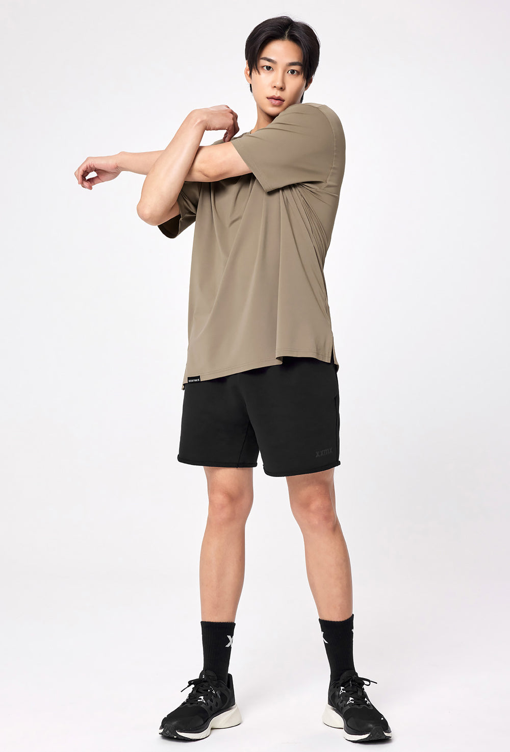 Men Ice Feather Overfit Short Sleeve - Brown