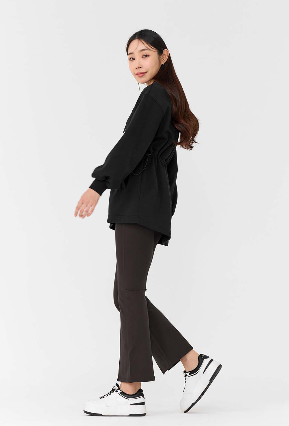 XELLA Intention Napping Boots Cut Slit Pants - Hot Chocolate