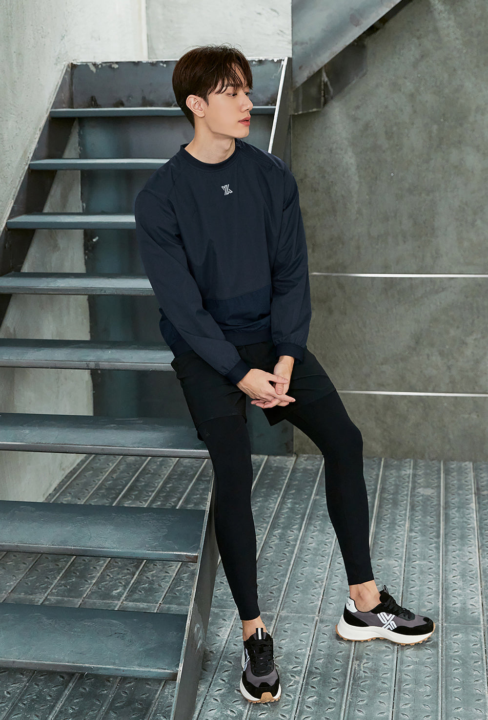 Wind Tech Long Sleeve - Multi Navy