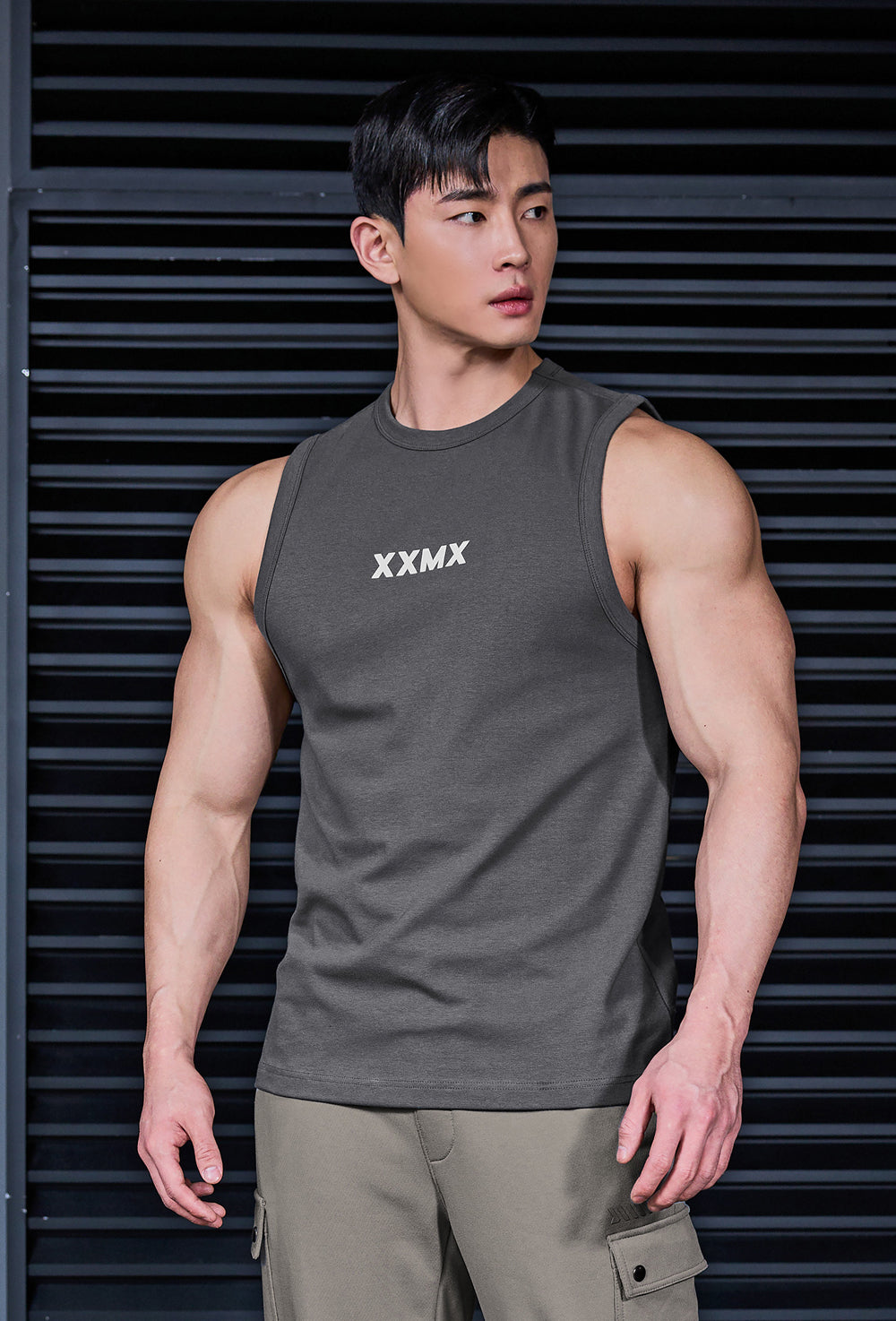 Muscle Fit Dual Sleeveless - State Gray