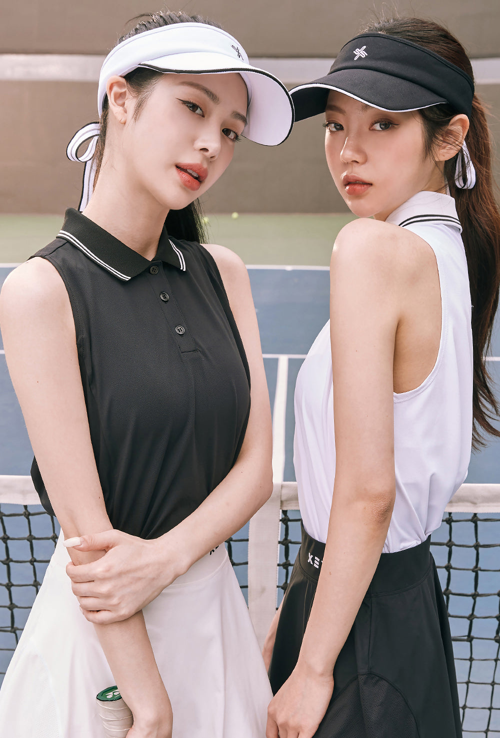 Pique Collar Sleeveless - Black