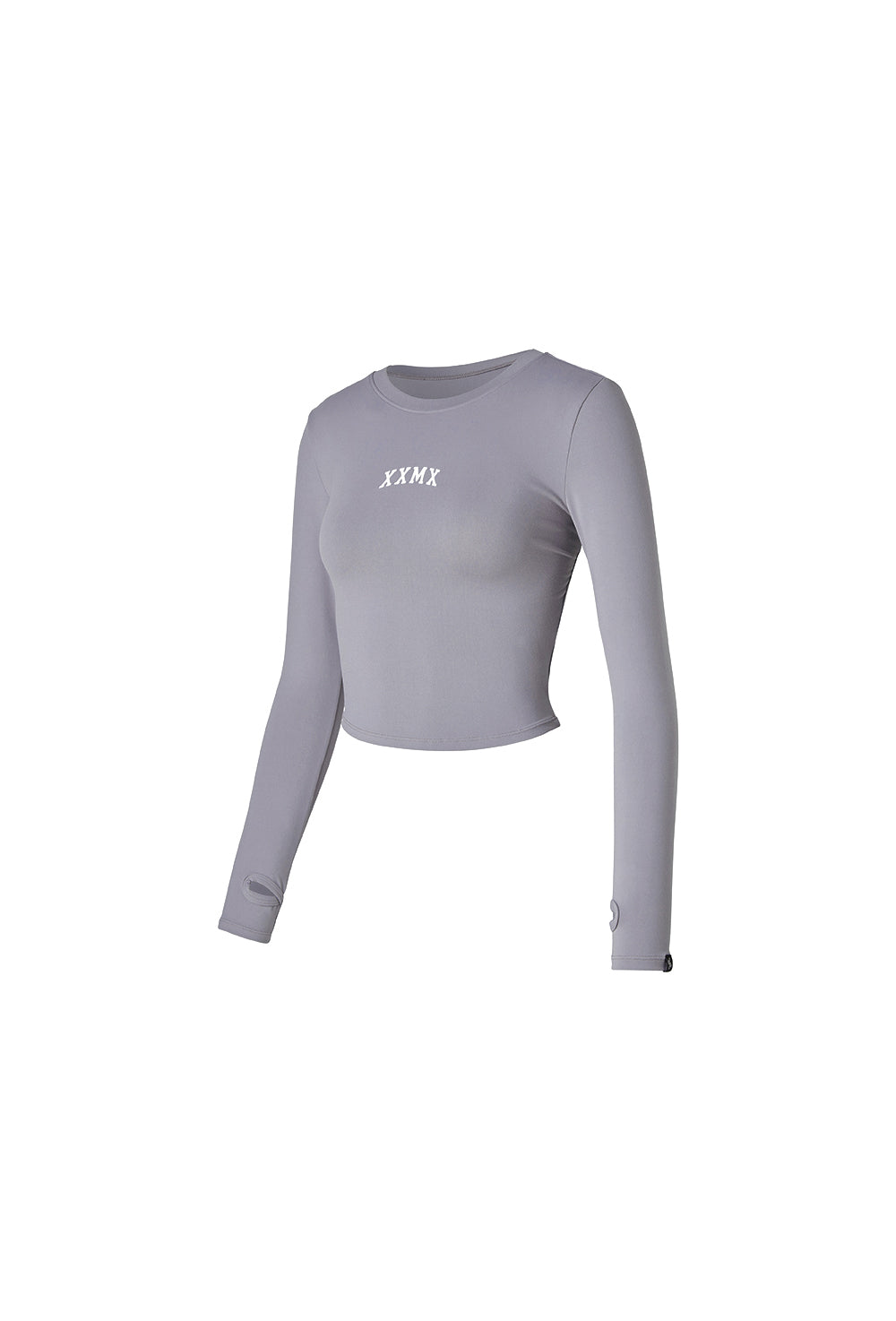 Cotton Like Finger Hole Long Sleeve - Milky Purple