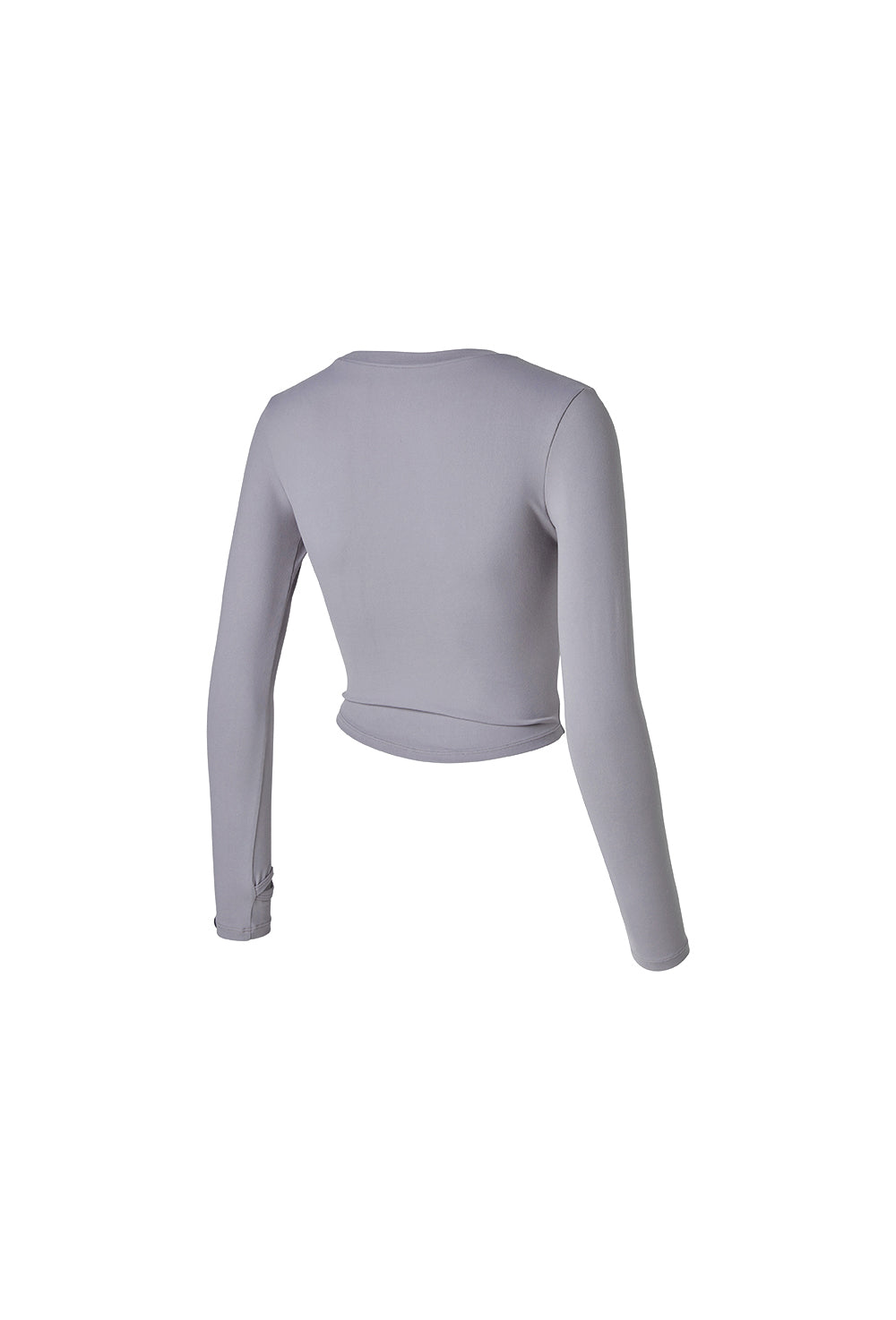 Cotton Like Finger Hole Long Sleeve - Milky Purple