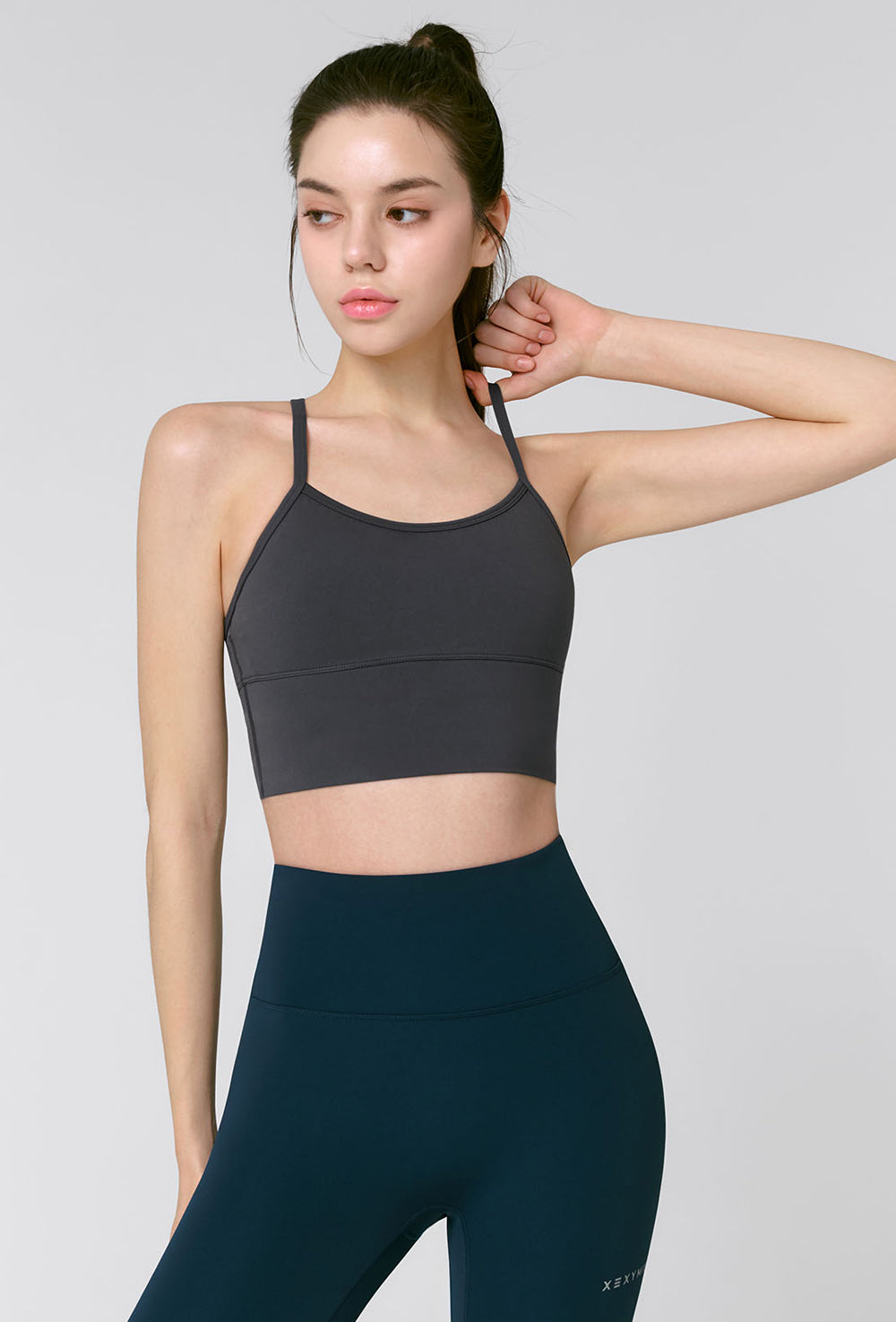 X-Strap Bra Top - Gray Navy