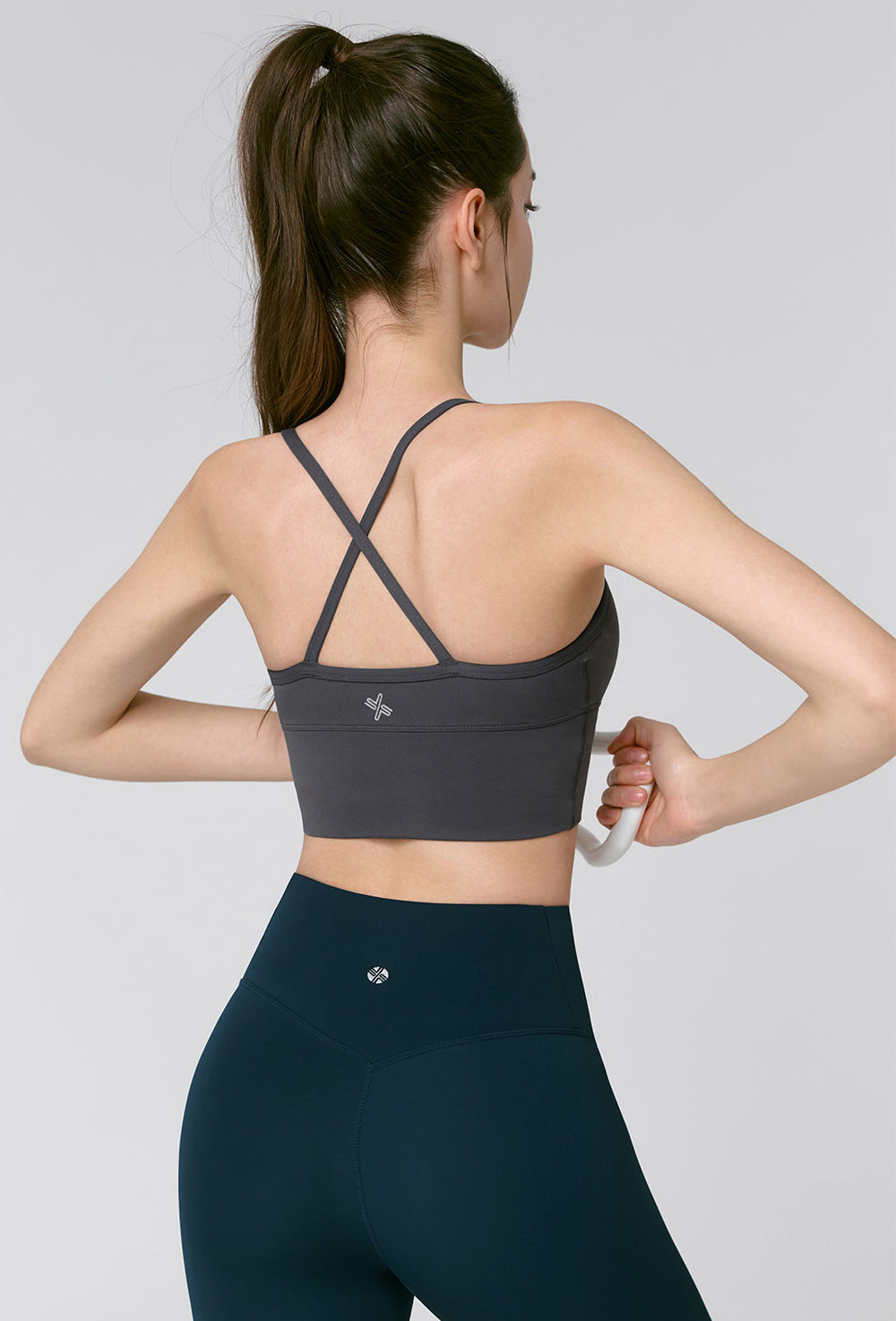 X-Strap Bra Top - Gray Navy