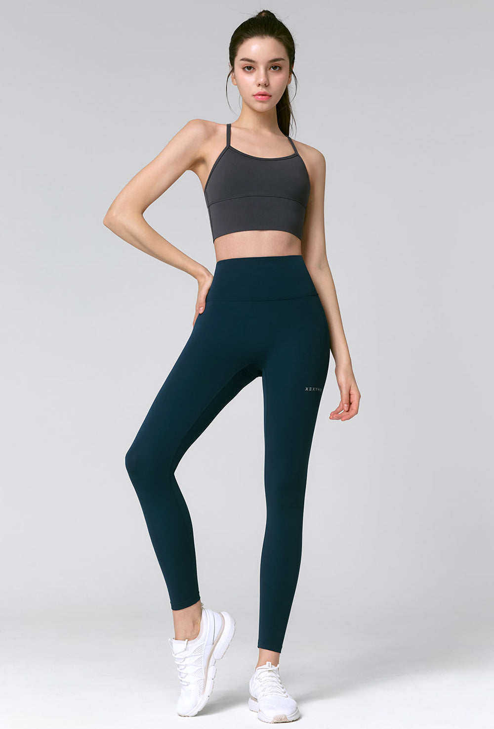 X-Strap Bra Top - Gray Navy