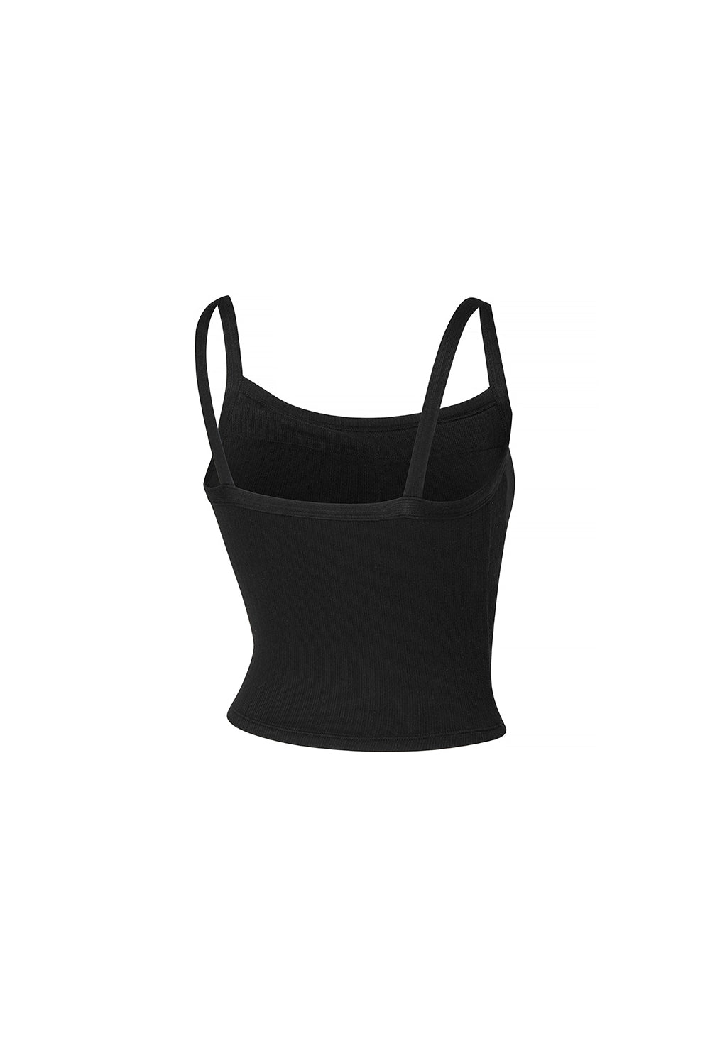 Ribbed Tension In pad Sleeveless - Black