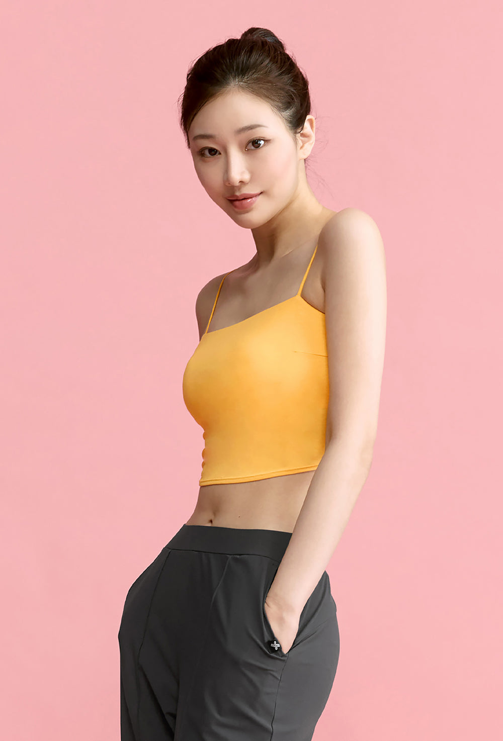 Kelly String Crop Top - Mid Yellow