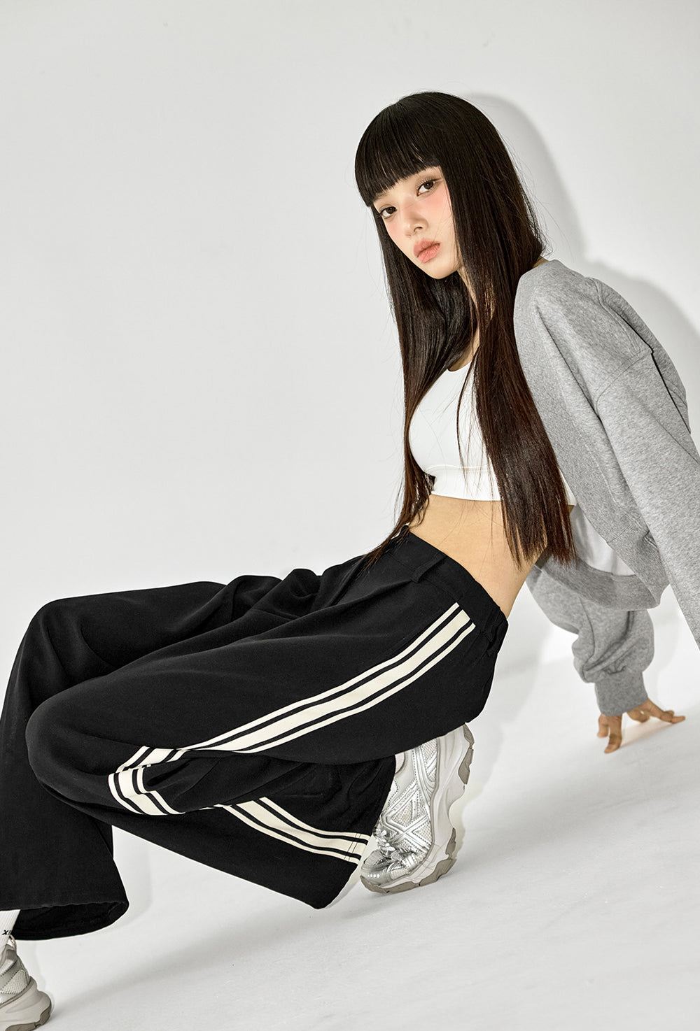 Soft Cotton Balloon Bolero - Melange Gray