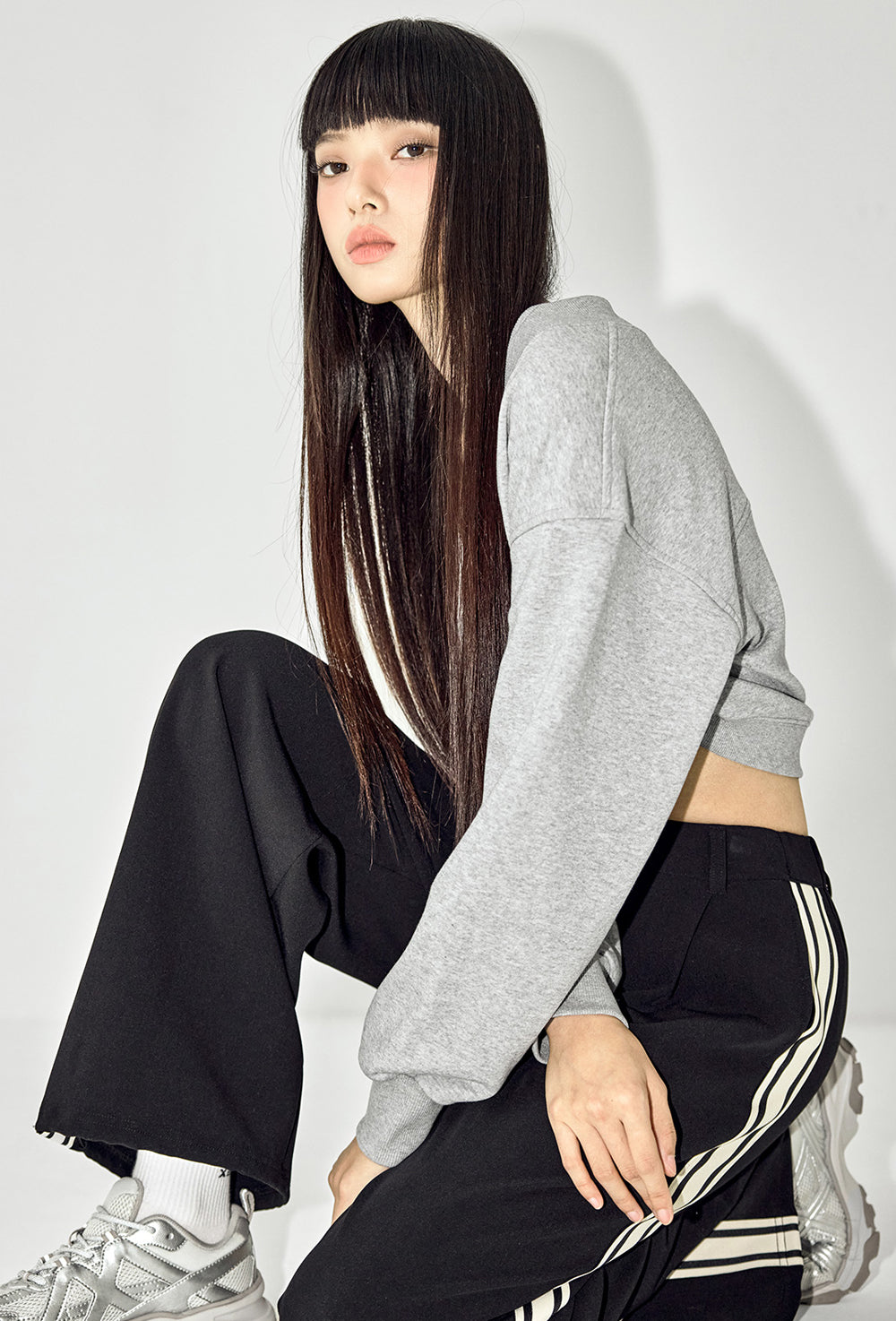 Soft Cotton Balloon Bolero - Melange Gray