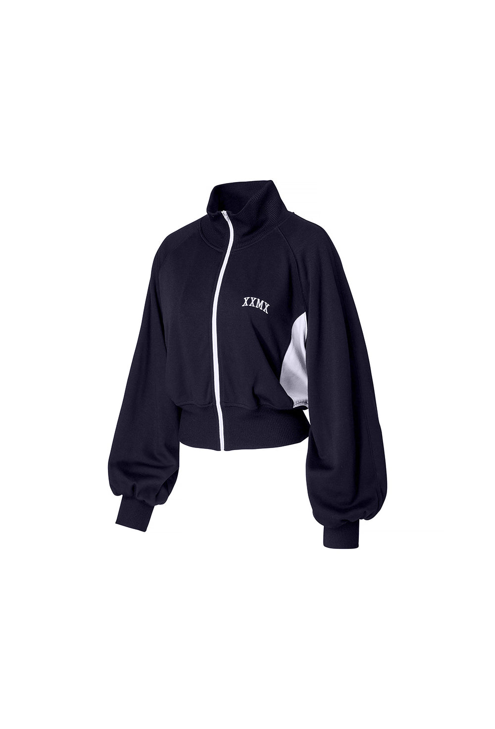 Mellow Color Block Zip-Up Jacket - Navy Shower