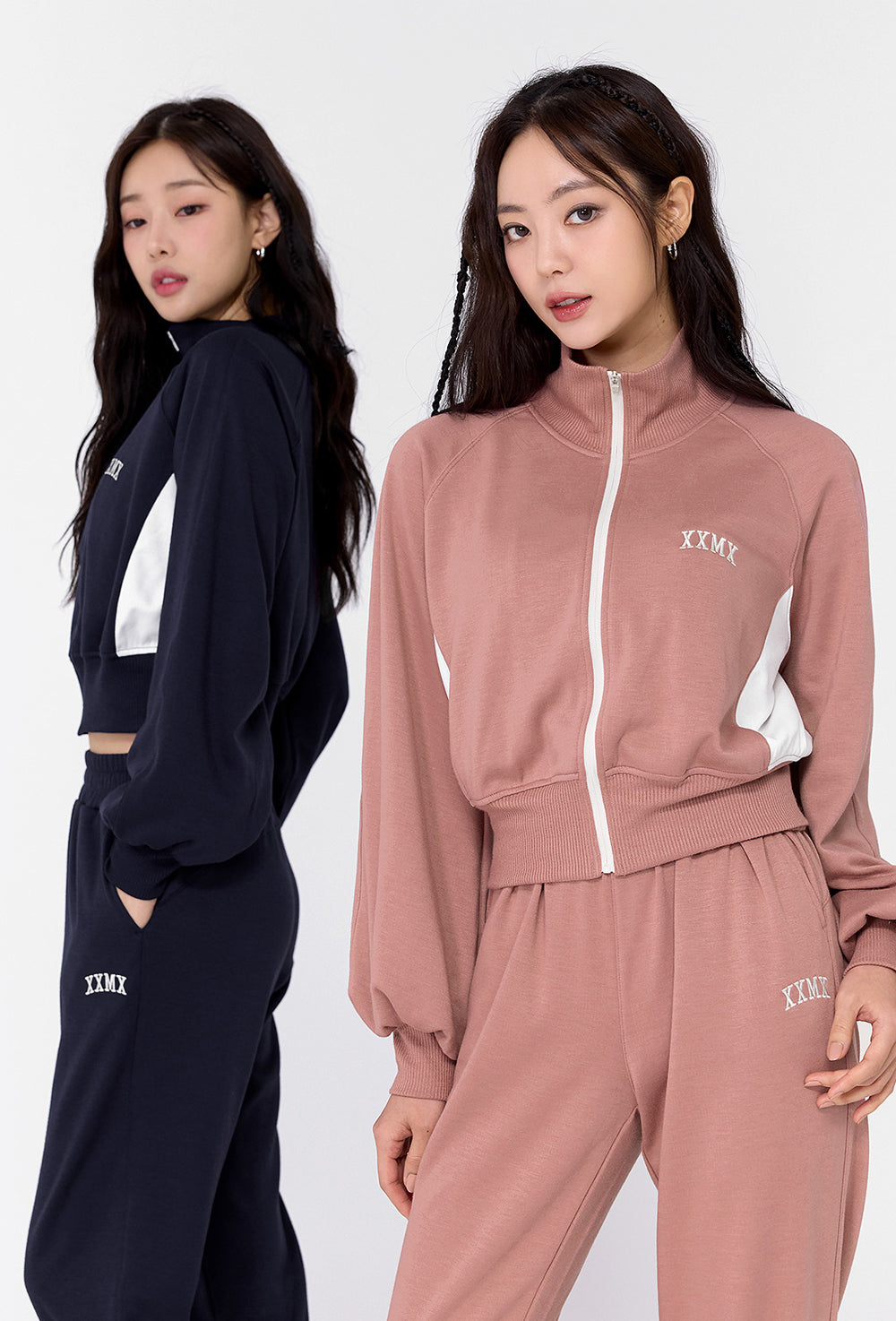 Mellow Color Block Zip-Up Jacket - Baroque Rose