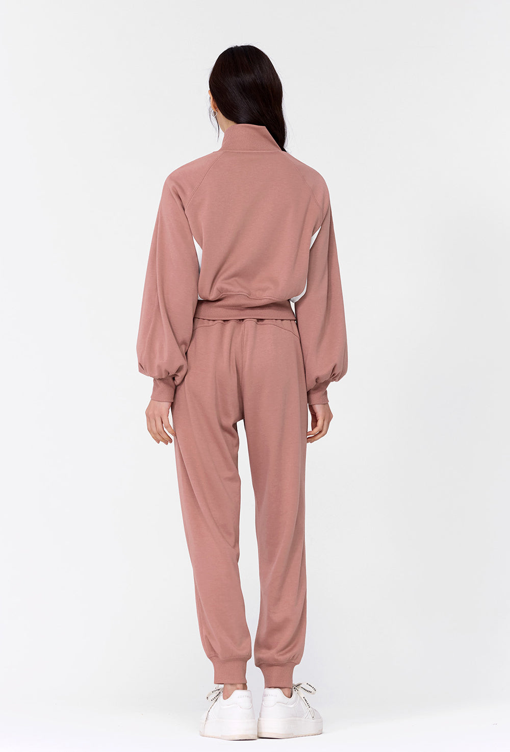 Mellow Color Block Zip-Up Jacket - Baroque Rose