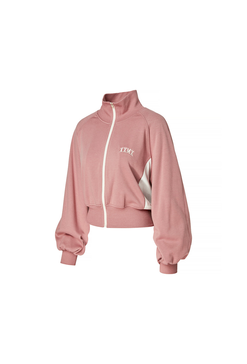 Mellow Color Block Zip-Up Jacket - Baroque Rose