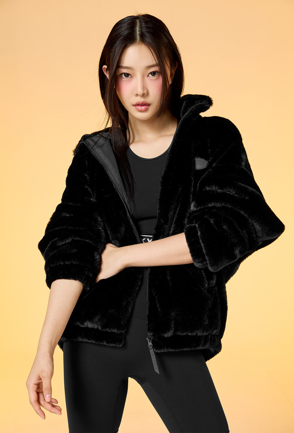 Loose Fit Eco Fur Jacket - Black – XEXYMIX Australia