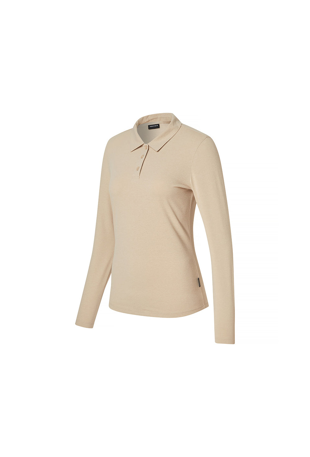 Ecodex Women's Polo Long T-Shirt - Paper Beige