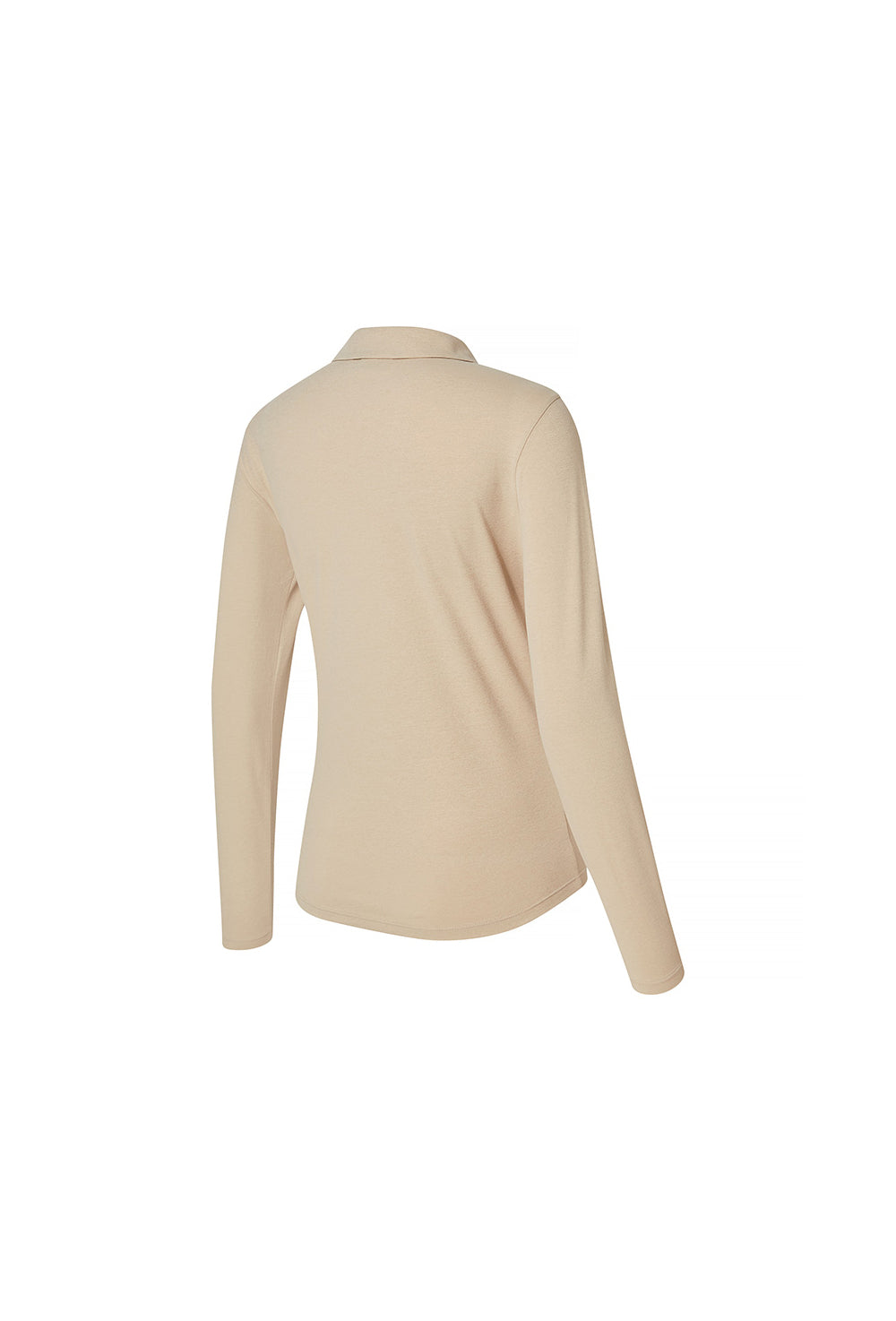 Ecodex Women's Polo Long T-Shirt - Paper Beige