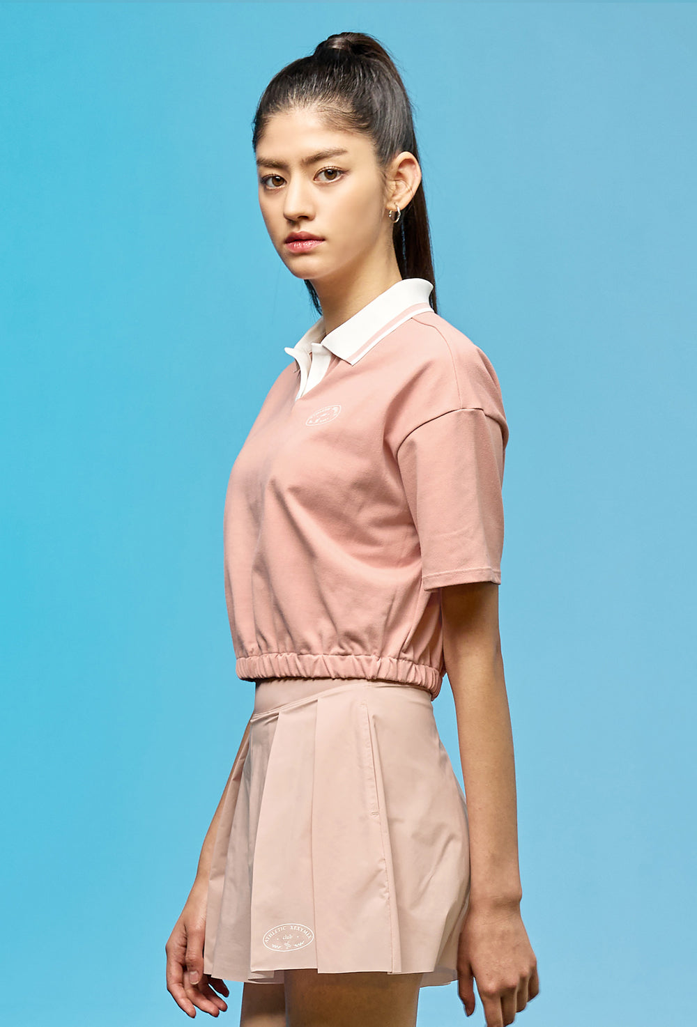 Pleated Banding Shorts - Sand Pink