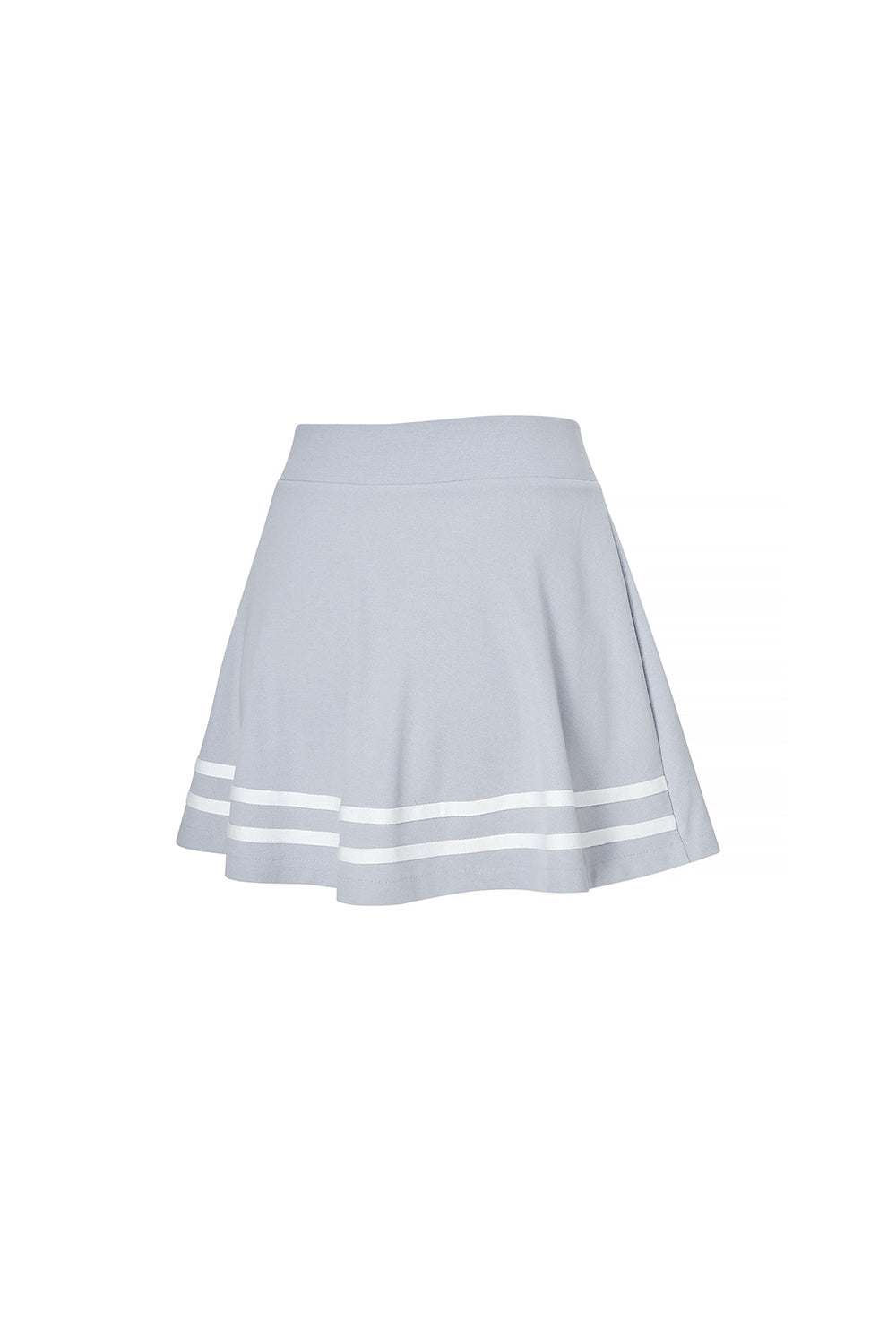 Side Pleated Pique Skirt - Lazy Blue