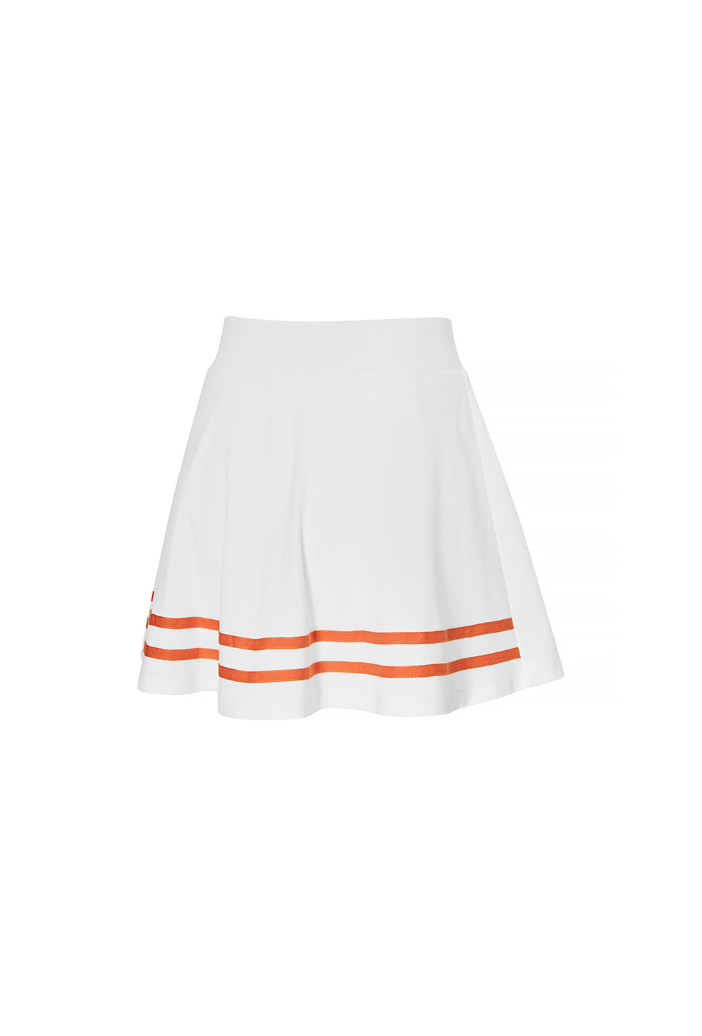 Side Pleated Pique Skirt - Ivory